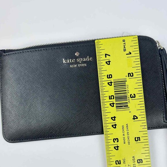 Kate Spade Lucy Medium Zip Wristlet – Saffiano Leather Black - Picture 6 of 6